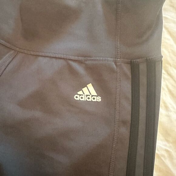 Women’s adidas grey/black strip leggings size medium - Picture 2 of 5
